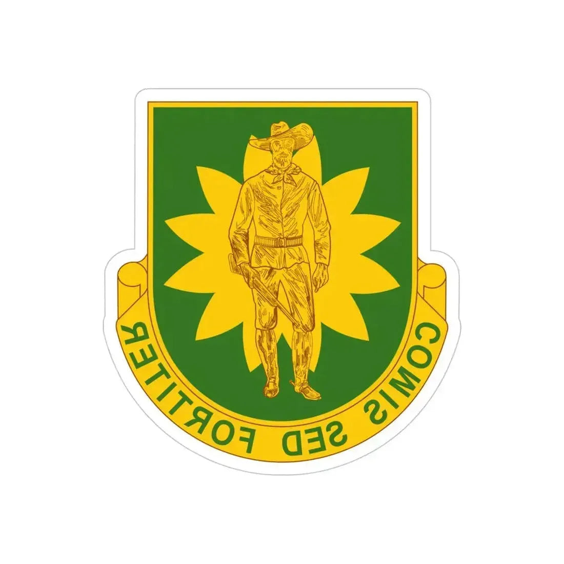 304 Military Police Battalion (U.S. Army) REVERSE PRINT Transparent Die-Cut STICKER 4 Inch Die-Cut Transparent - The Sticker Space