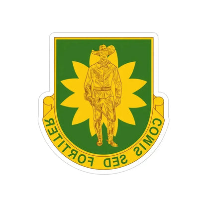 304 Military Police Battalion (U.S. Army) REVERSE PRINT Transparent Die-Cut STICKER 5 Inch Die-Cut Transparent - The Sticker Space