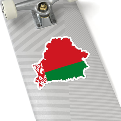 Belarus-Flagmap (Belarus) STICKER Vinyl Kiss-Cut Decal