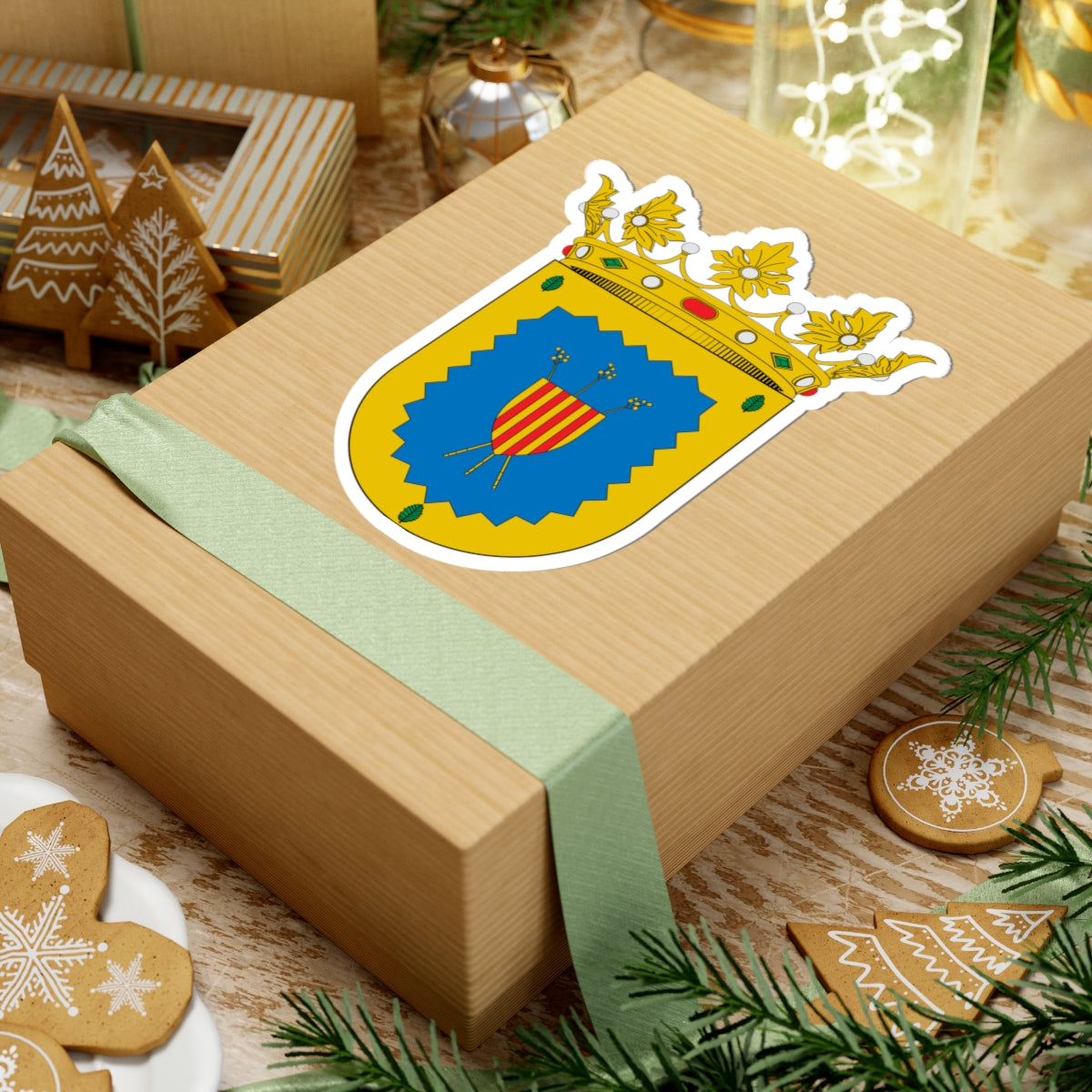 Escudo de Luesma (Spain) (Coat of Arms) STICKER Vinyl Kiss-Cut Decal