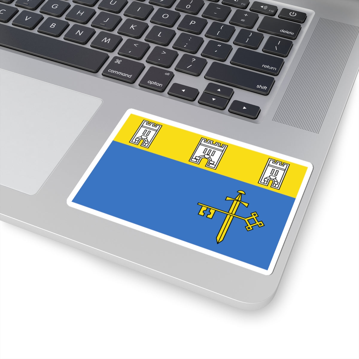 Flag of Ternopil Oblast 2001-2003 (Ukraine) STICKER Vinyl Kiss-Cut Decal