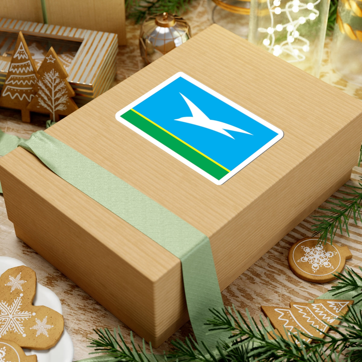 Flag of Chekhovsky rayon Moscow oblast (Russia) STICKER Vinyl Kiss-Cut Decal