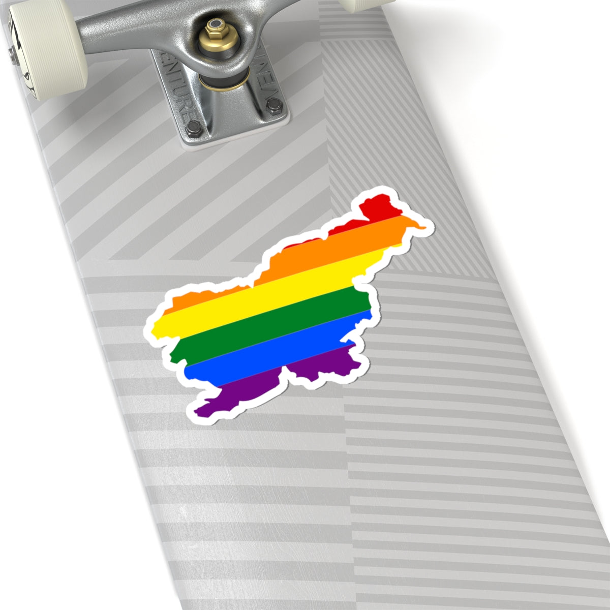 LGBT flag map of Slovenia (Slovenia) STICKER Vinyl Kiss-Cut Decal