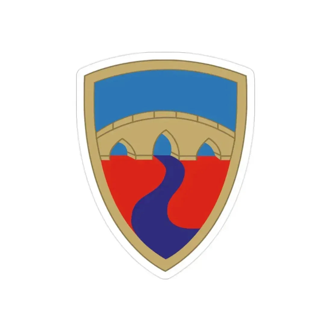 304th Sustainment Brigade (U.S. Army) REVERSE PRINT Transparent Die-Cut STICKER 2 Inch Die-Cut Transparent - The Sticker Space