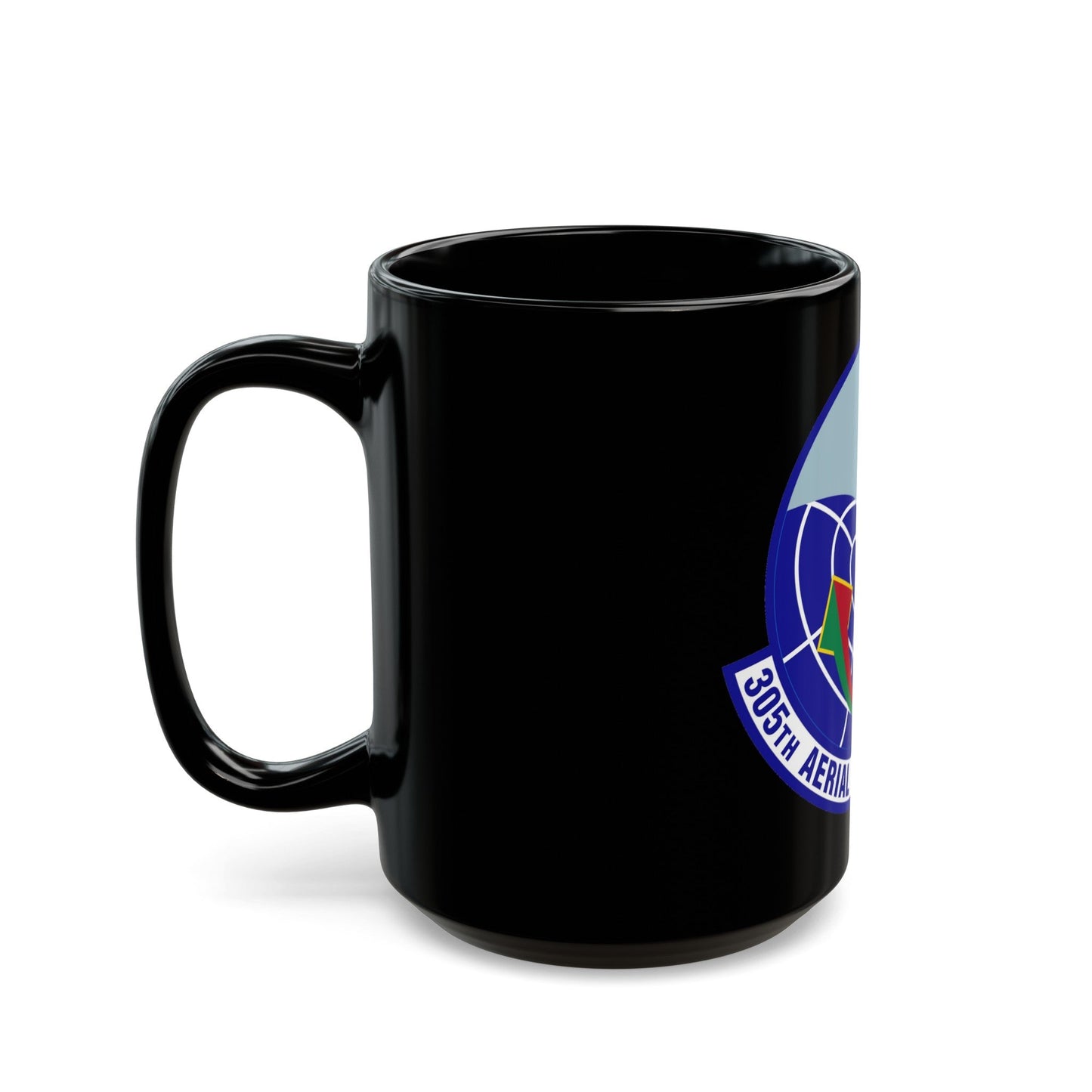 305 Aerial Port Squadron AMC (U.S. Air Force) Black Coffee Mug-The Sticker Space