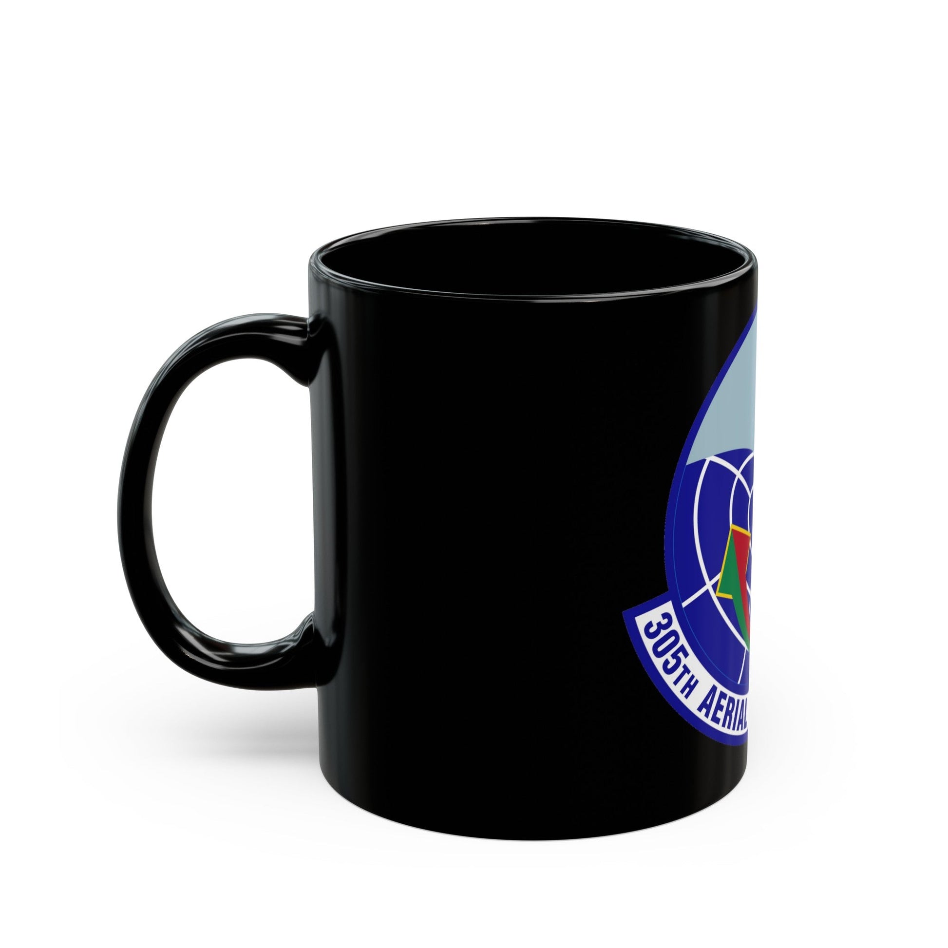 305 Aerial Port Squadron AMC (U.S. Air Force) Black Coffee Mug-The Sticker Space