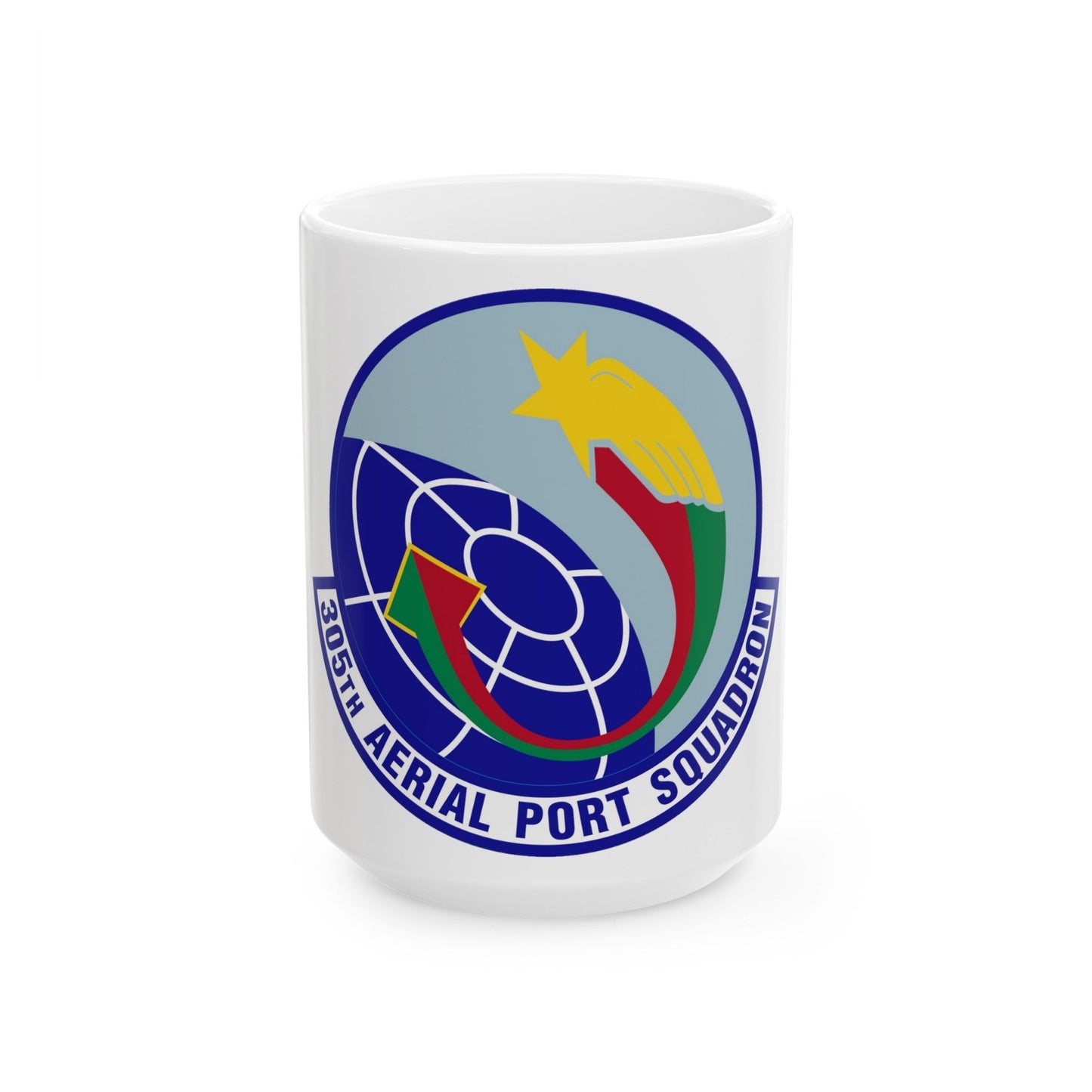 305 Aerial Port Squadron AMC (U.S. Air Force) White Coffee Mug-15oz-The Sticker Space