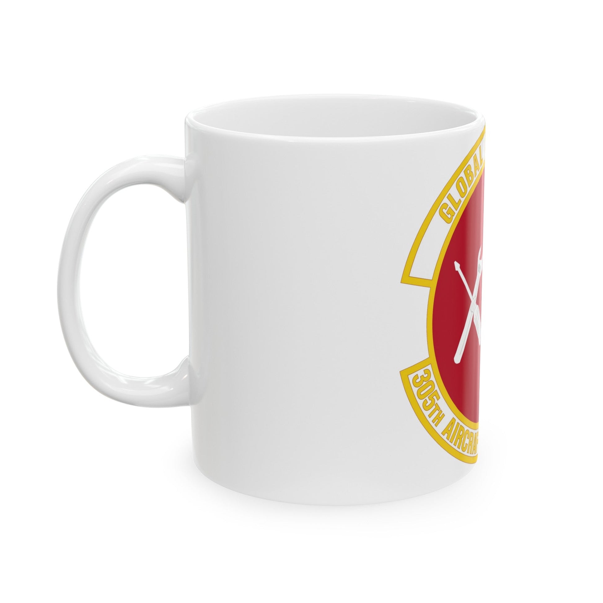 305 Aircraft Maintenance Squadron AMC (U.S. Air Force) White Coffee Mug-The Sticker Space