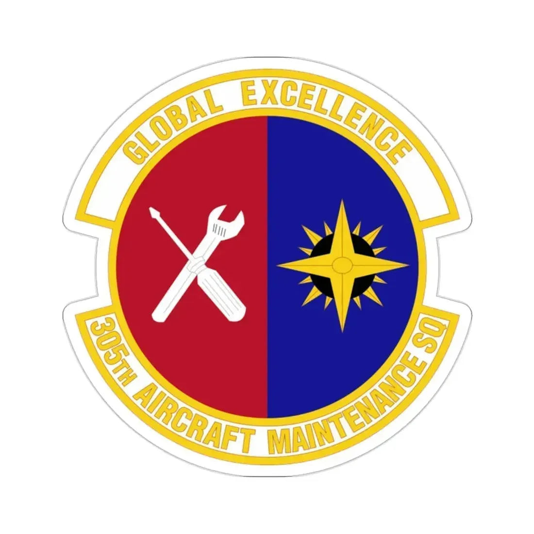 305 Aircraft Maintenance Squadron AMC (U.S. Air Force) STICKER Vinyl Die-Cut Decal 2 Inch - The Sticker Space