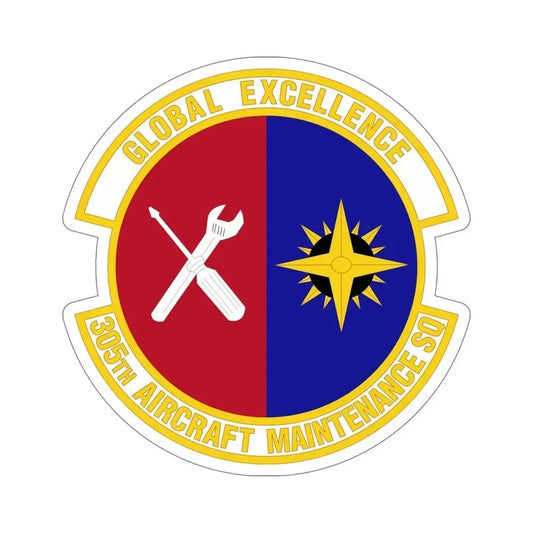 305 Aircraft Maintenance Squadron AMC (U.S. Air Force) STICKER Vinyl Die-Cut Decal 6 Inch - The Sticker Space