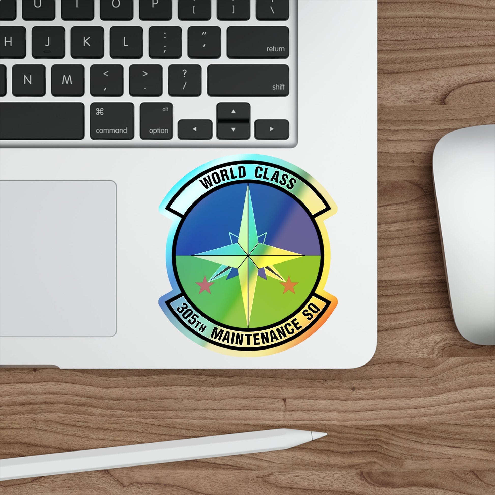 305 Maintenance Squadron AMC (U.S. Air Force) Holographic STICKER Die-Cut Vinyl Decal-The Sticker Space