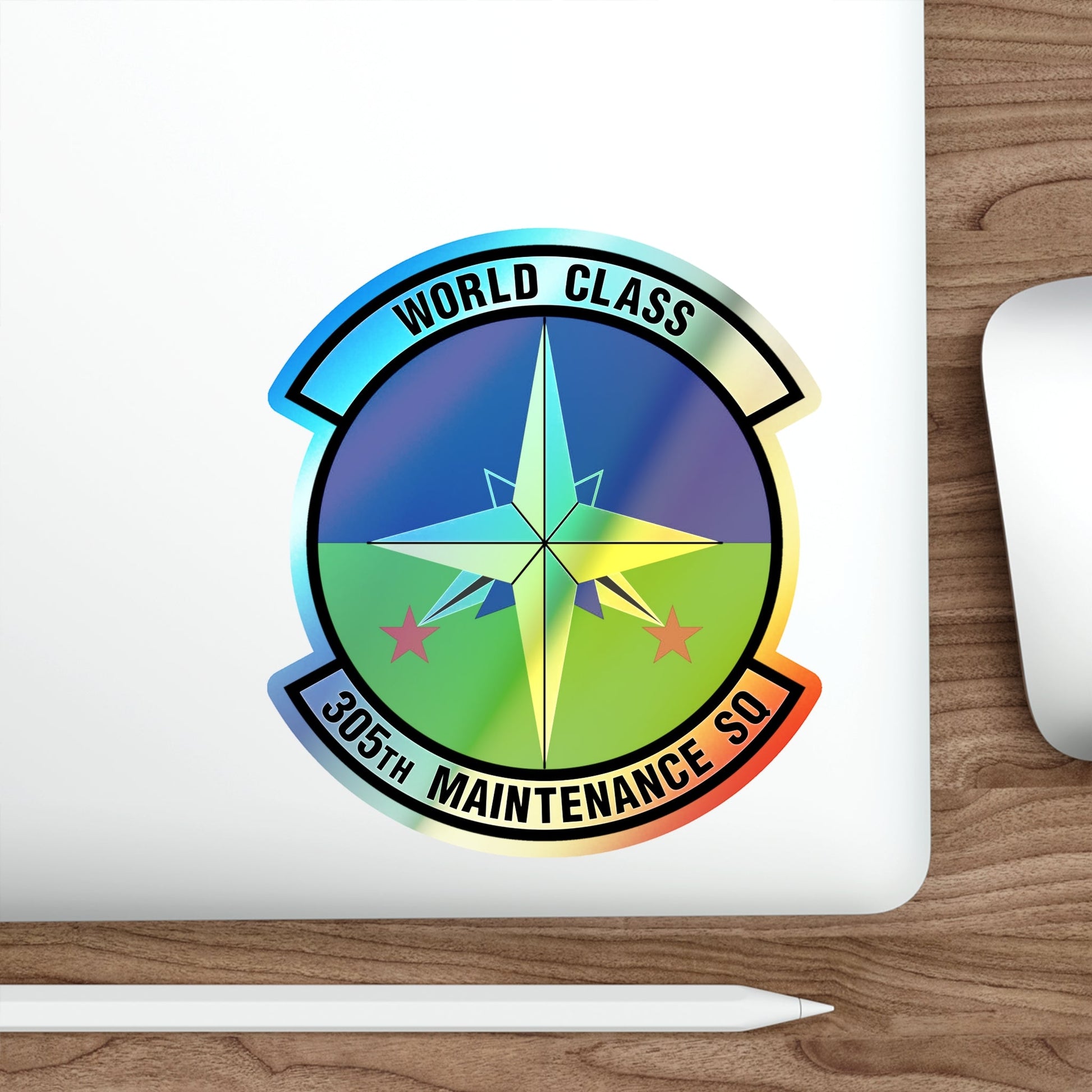 305 Maintenance Squadron AMC (U.S. Air Force) Holographic STICKER Die-Cut Vinyl Decal-The Sticker Space