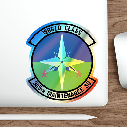 305 Maintenance Squadron AMC (U.S. Air Force) Holographic STICKER Die-Cut Vinyl Decal-The Sticker Space