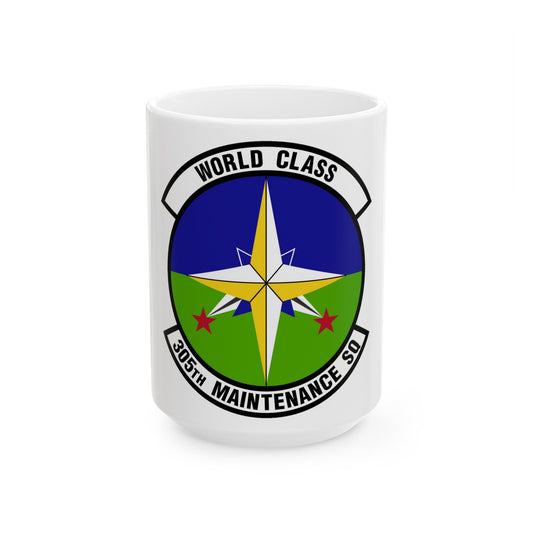 305 Maintenance Squadron AMC (U.S. Air Force) White Coffee Mug-15oz-The Sticker Space