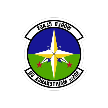 305 Maintenance Squadron AMC (U.S. Air Force) REVERSE PRINT Transparent Die-Cut STICKER - The Sticker Space