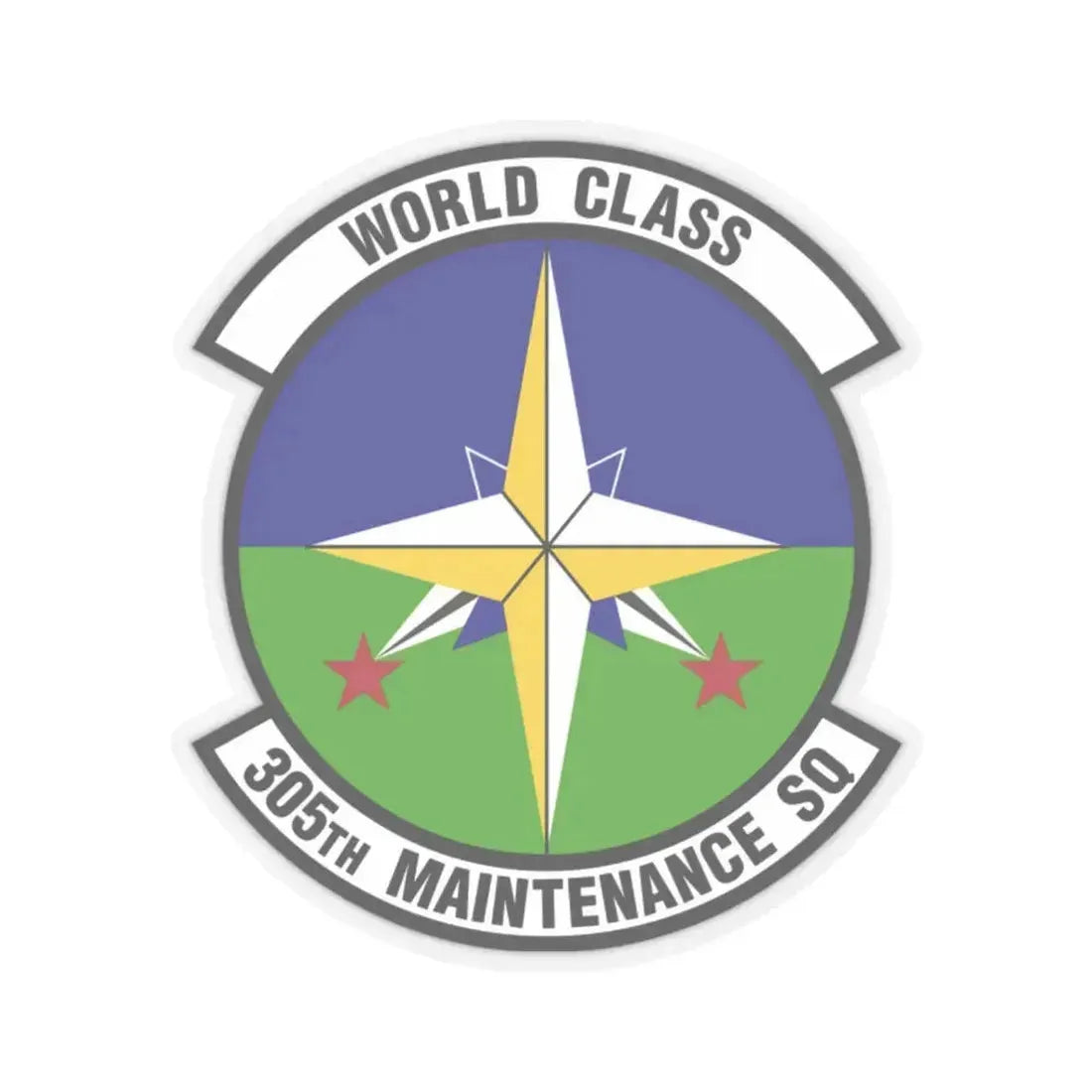 305 Maintenance Squadron AMC (U.S. Air Force) STICKER Vinyl Kiss-Cut Decal 2 Inch Transparent - The Sticker Space