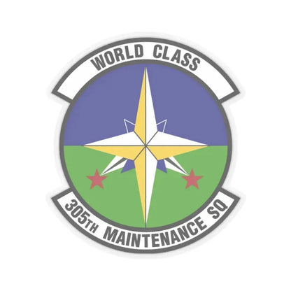 305 Maintenance Squadron AMC (U.S. Air Force) STICKER Vinyl Kiss-Cut Decal 2 Inch Transparent - The Sticker Space
