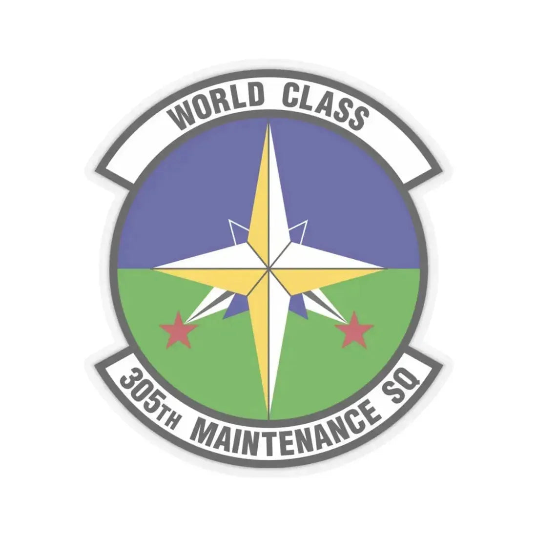 305 Maintenance Squadron AMC (U.S. Air Force) STICKER Vinyl Kiss-Cut Decal 6 Inch Transparent - The Sticker Space