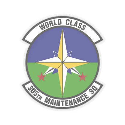 305 Maintenance Squadron AMC (U.S. Air Force) STICKER Vinyl Kiss-Cut Decal 6 Inch Transparent - The Sticker Space
