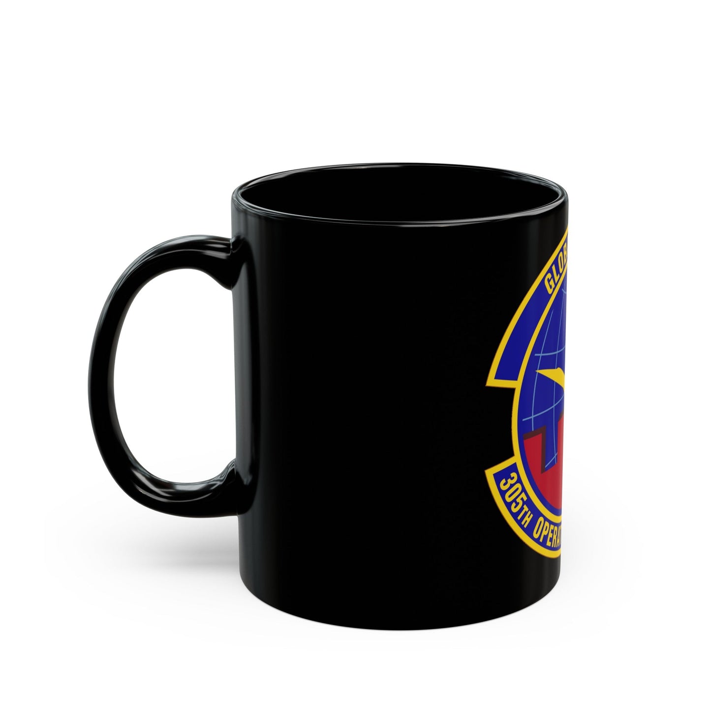 305 Operations Support Squadron AMC (U.S. Air Force) Black Coffee Mug-The Sticker Space