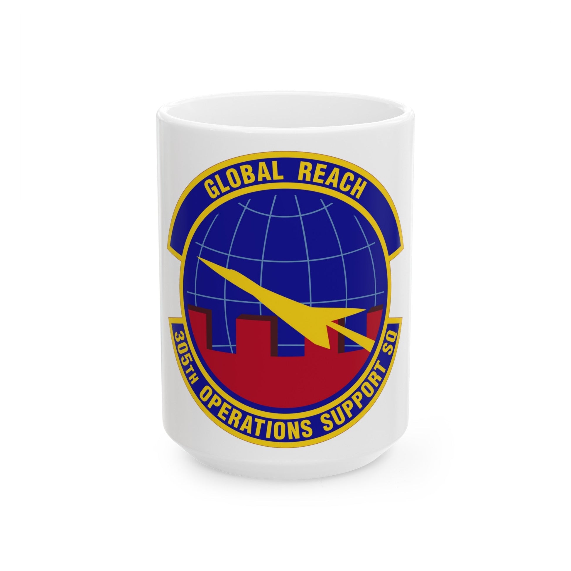 305 Operations Support Squadron AMC (U.S. Air Force) White Coffee Mug-15oz-The Sticker Space