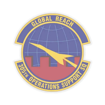 305 Operations Support Squadron AMC (U.S. Air Force) STICKER Vinyl Kiss-Cut Decal 2 Inch Transparent - The Sticker Space