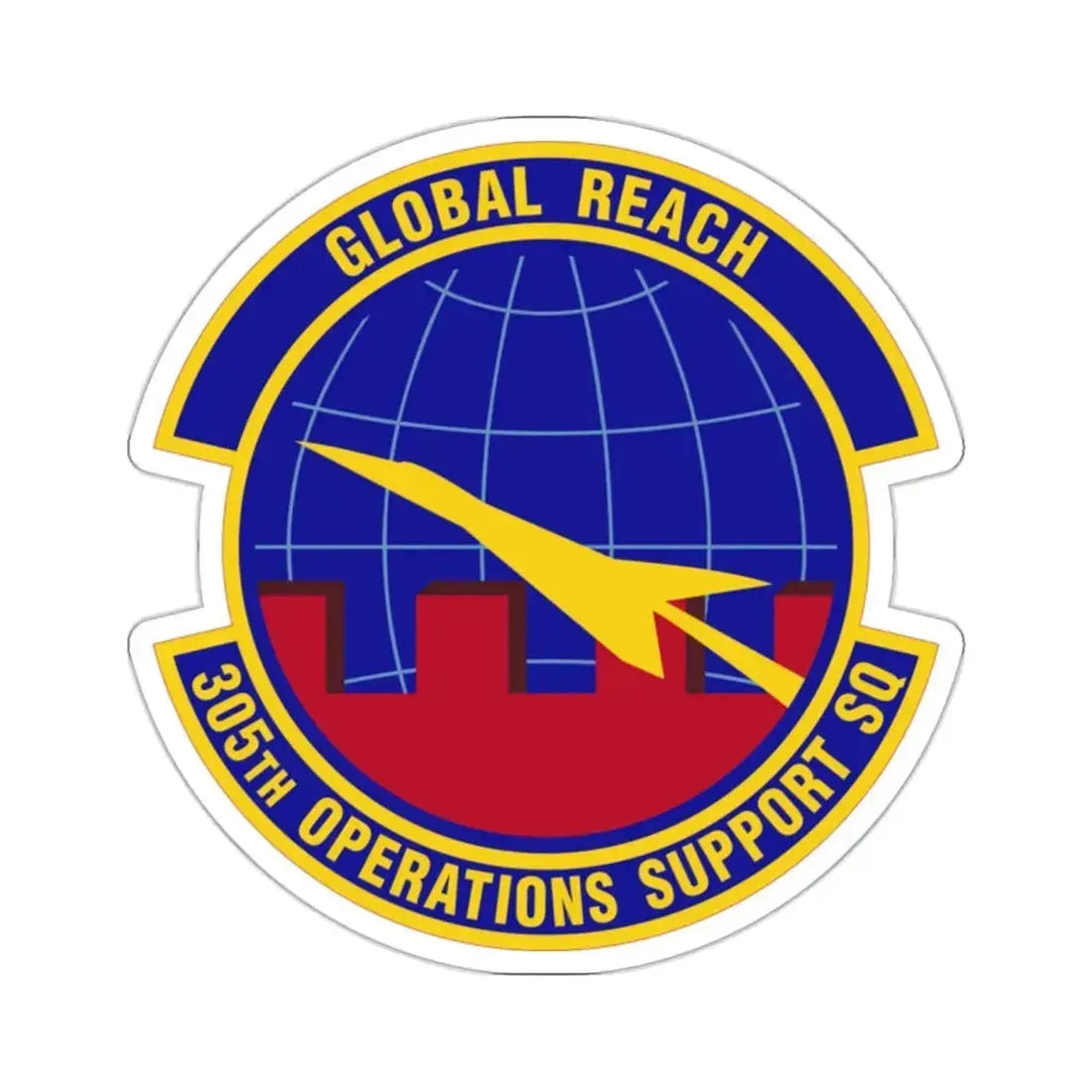 305 Operations Support Squadron AMC (U.S. Air Force) STICKER Vinyl Kiss-Cut Decal - The Sticker Space