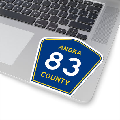 Anoka County 83 (Minnesota) (Road Sign) STICKER Vinyl Kiss-Cut Decal
