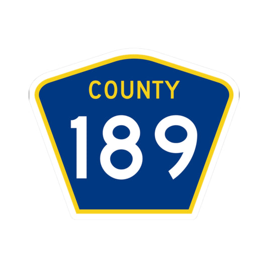 County 189 MN (Minnesota) (Road Sign) STICKER Vinyl Kiss-Cut Decal