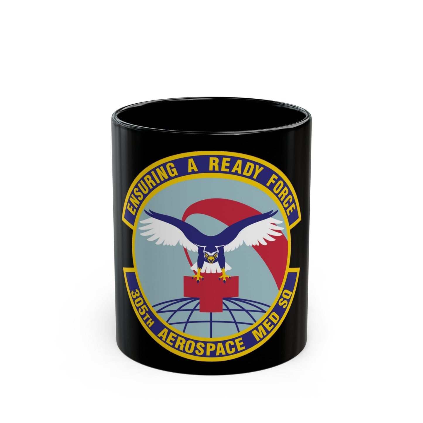 305th Aerospace Medicine Squadron (U.S. Air Force) Black Coffee Mug-11oz-The Sticker Space