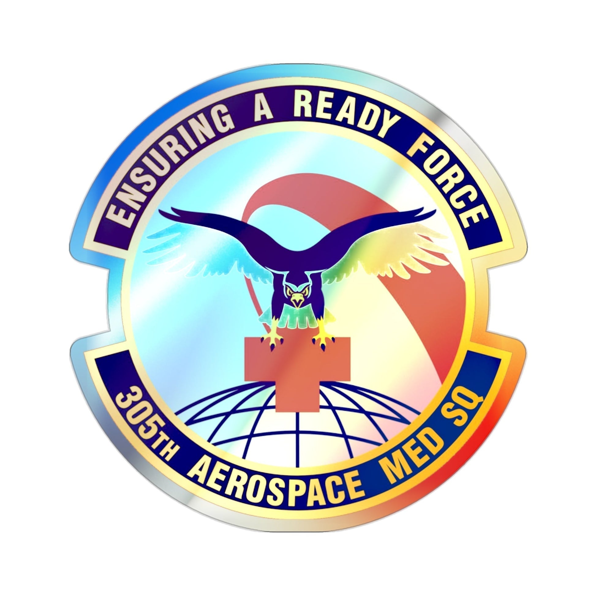 305th Aerospace Medicine Squadron (U.S. Air Force) Holographic STICKER Die-Cut Vinyl Decal-2 Inch-The Sticker Space