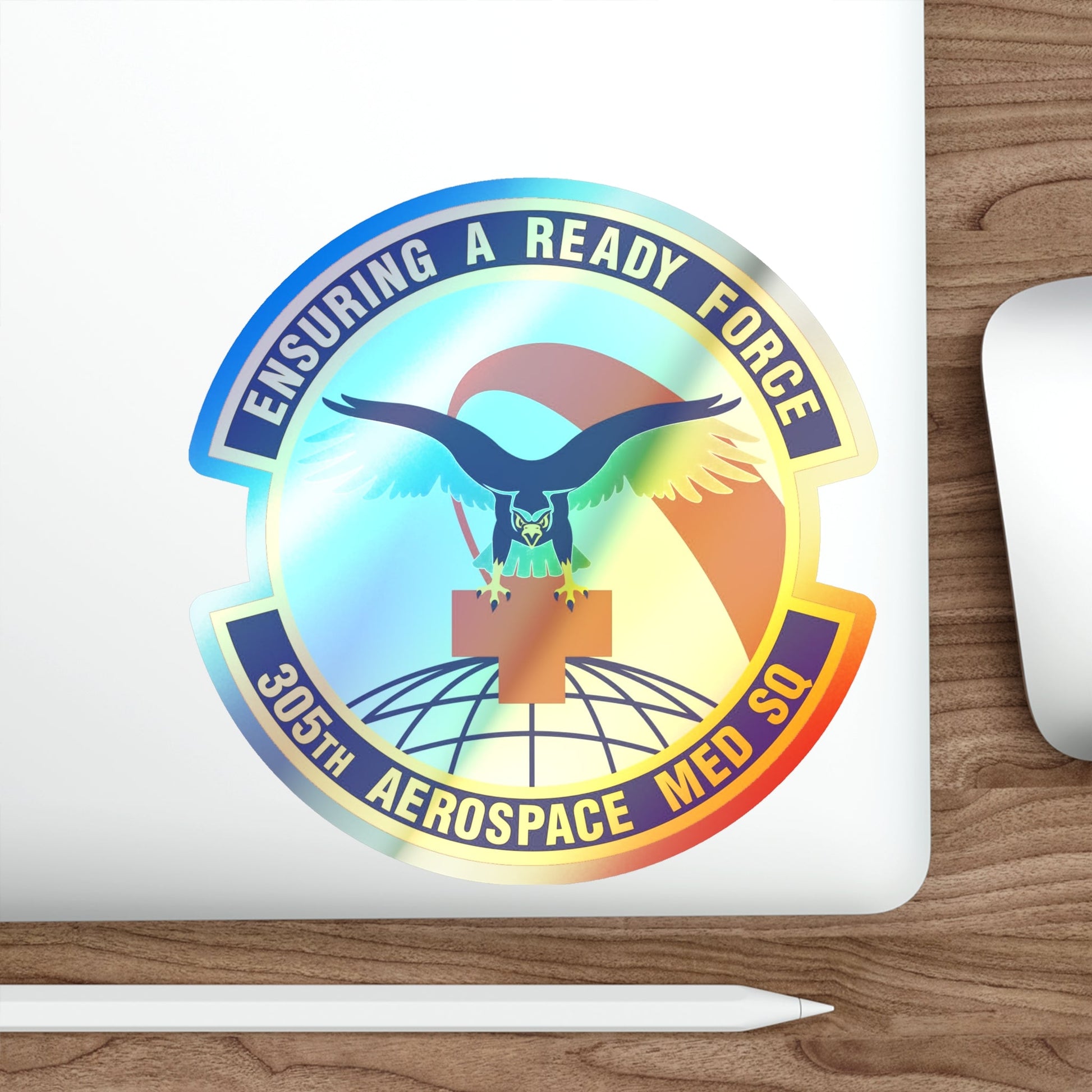 305th Aerospace Medicine Squadron (U.S. Air Force) Holographic STICKER Die-Cut Vinyl Decal-The Sticker Space