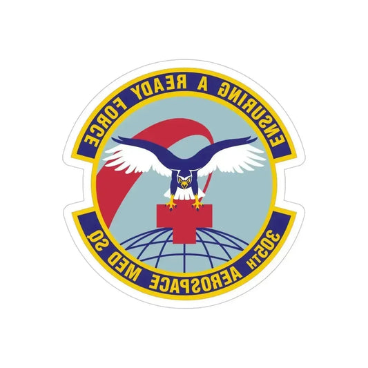 305th Aerospace Medicine Squadron (U.S. Air Force) REVERSE PRINT Transparent Die-Cut STICKER 6 Inch Die-Cut Transparent - The Sticker Space