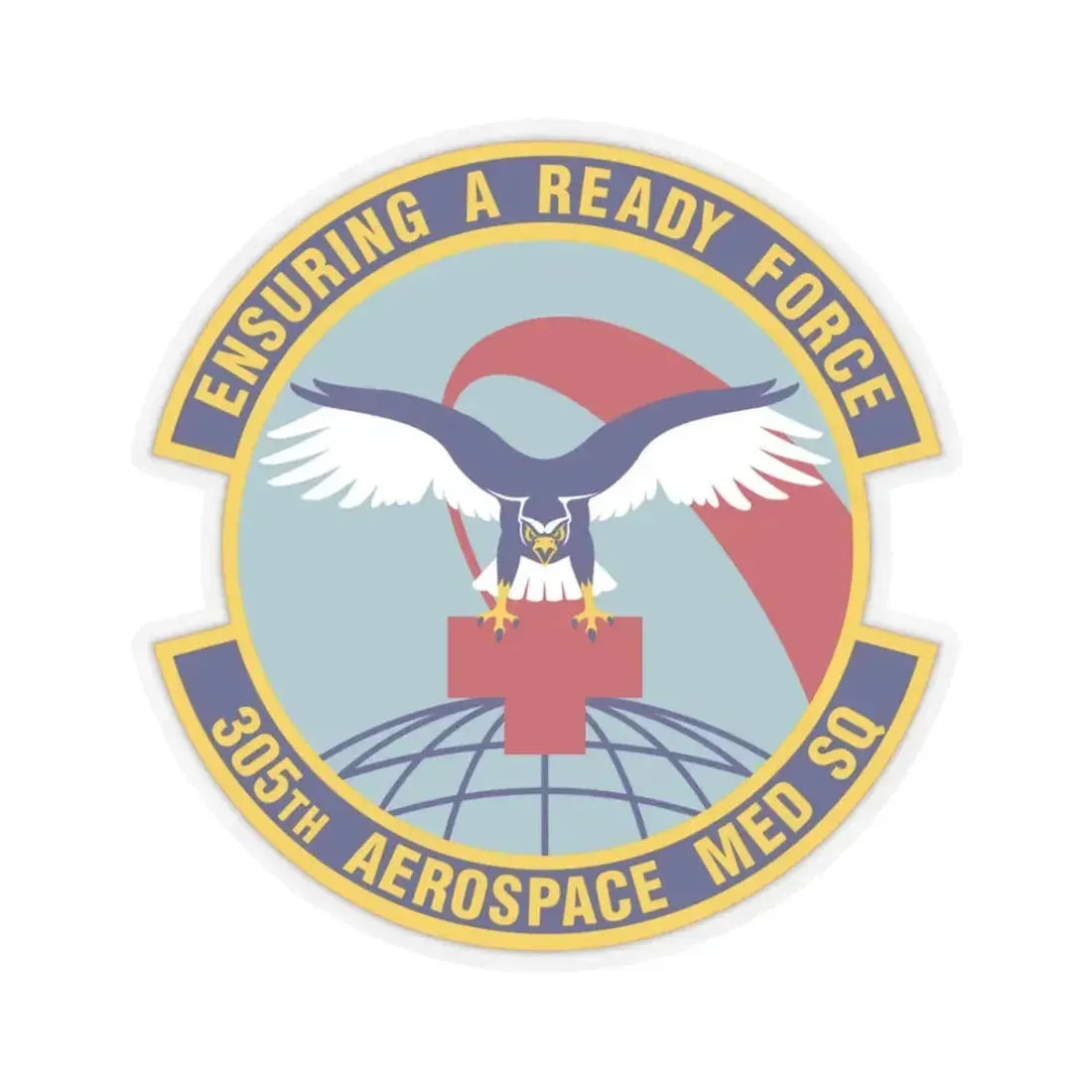 305th Aerospace Medicine Squadron (U.S. Air Force) STICKER Vinyl Kiss-Cut Decal 3 Inch Transparent - The Sticker Space