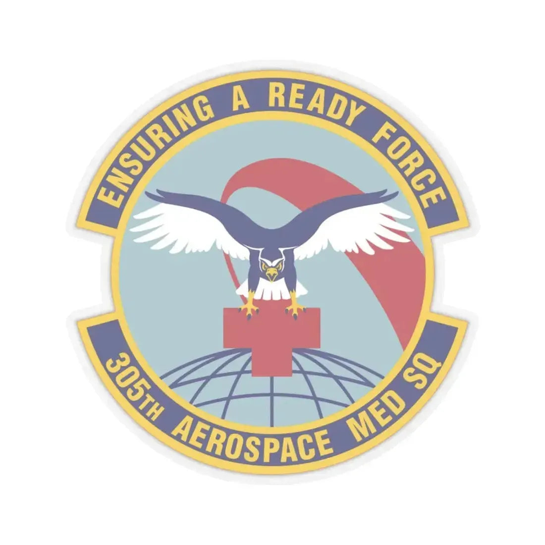 305th Aerospace Medicine Squadron (U.S. Air Force) STICKER Vinyl Kiss-Cut Decal 4 Inch Transparent - The Sticker Space