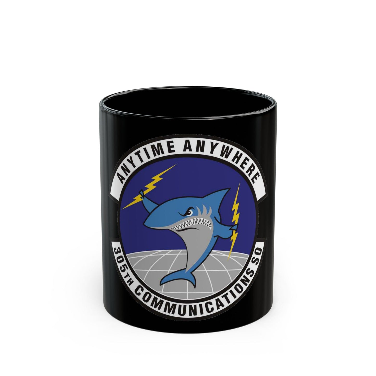 305th Communications Squadron (U.S. Air Force) Black Coffee Mug-11oz-The Sticker Space