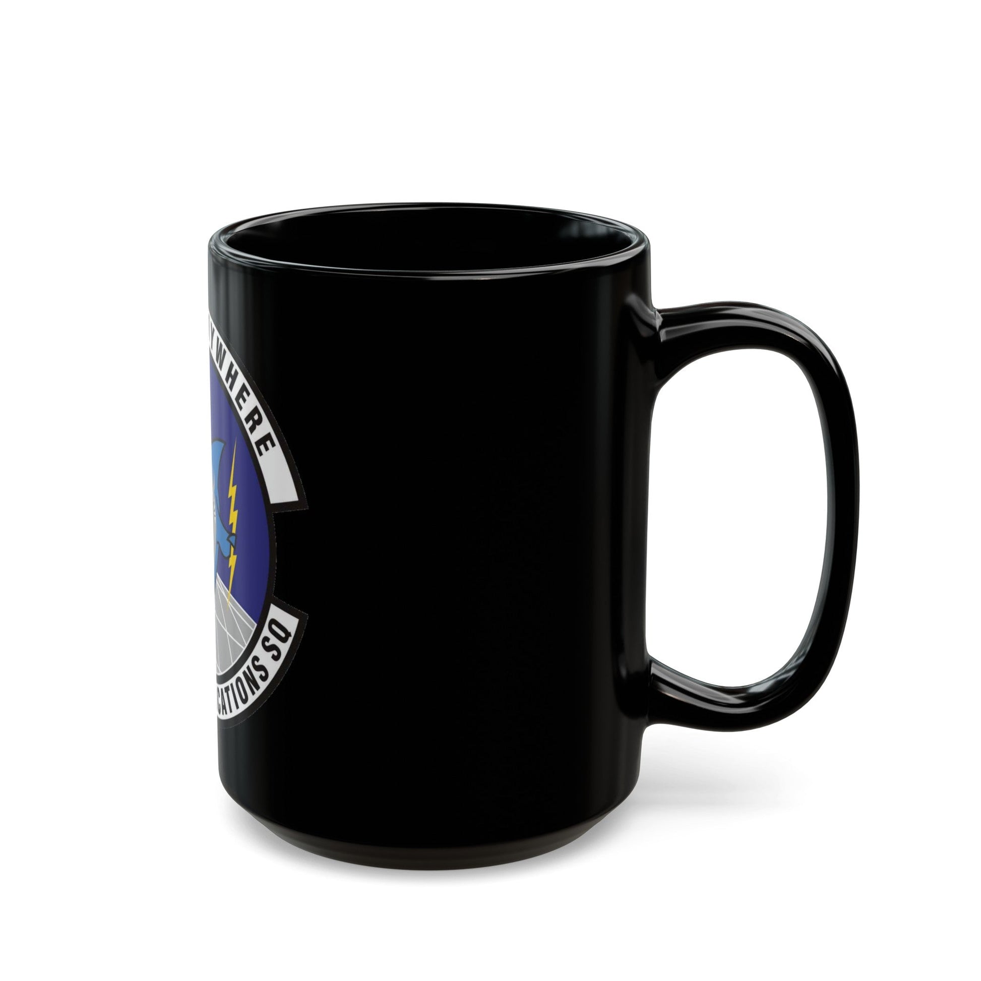 305th Communications Squadron (U.S. Air Force) Black Coffee Mug-The Sticker Space