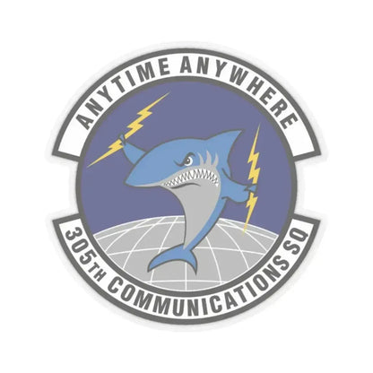 305th Communications Squadron (U.S. Air Force) STICKER Vinyl Kiss-Cut Decal 2 Inch Transparent - The Sticker Space