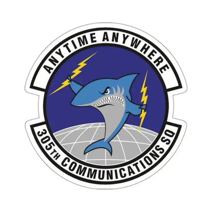 305th Communications Squadron (U.S. Air Force) STICKER Vinyl Kiss-Cut Decal 3 Inch White - The Sticker Space