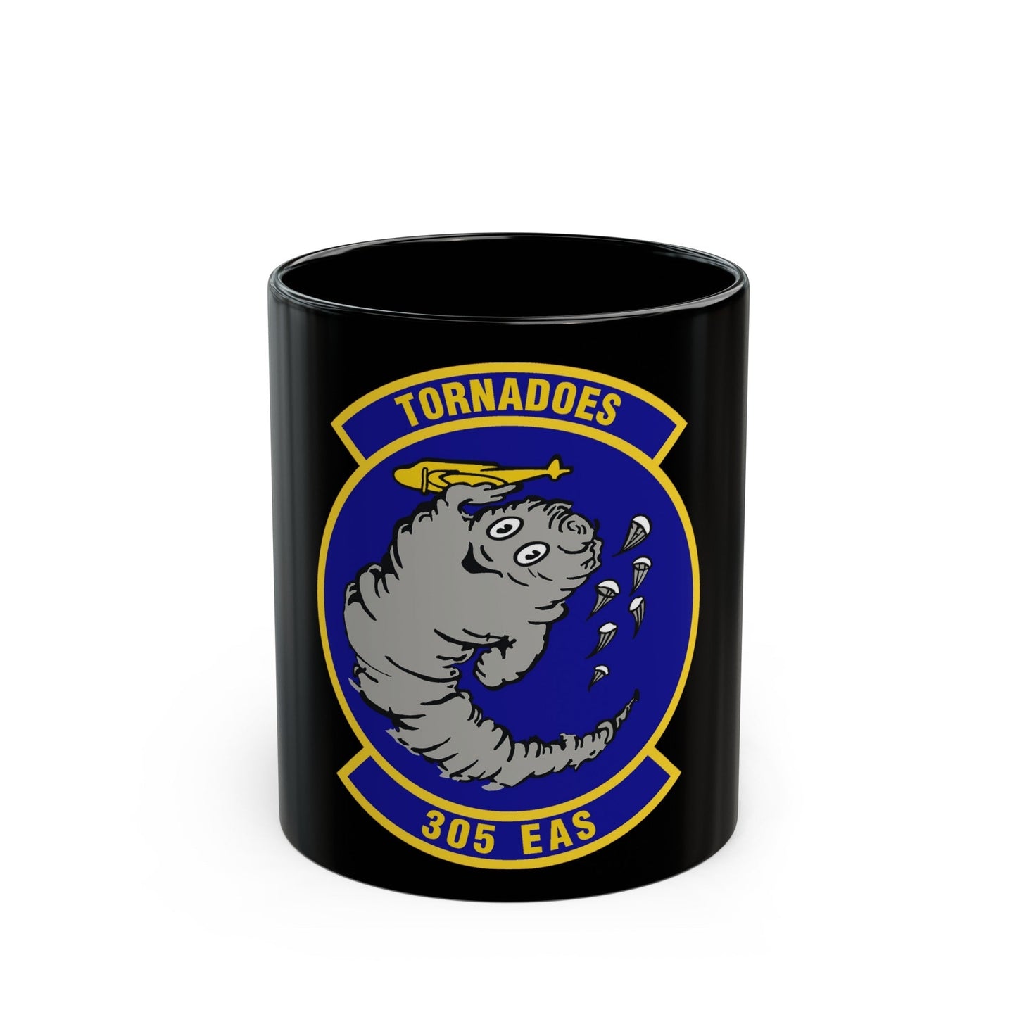 305th Expeditionary Airlift Squadron (U.S. Air Force) Black Coffee Mug-11oz-The Sticker Space