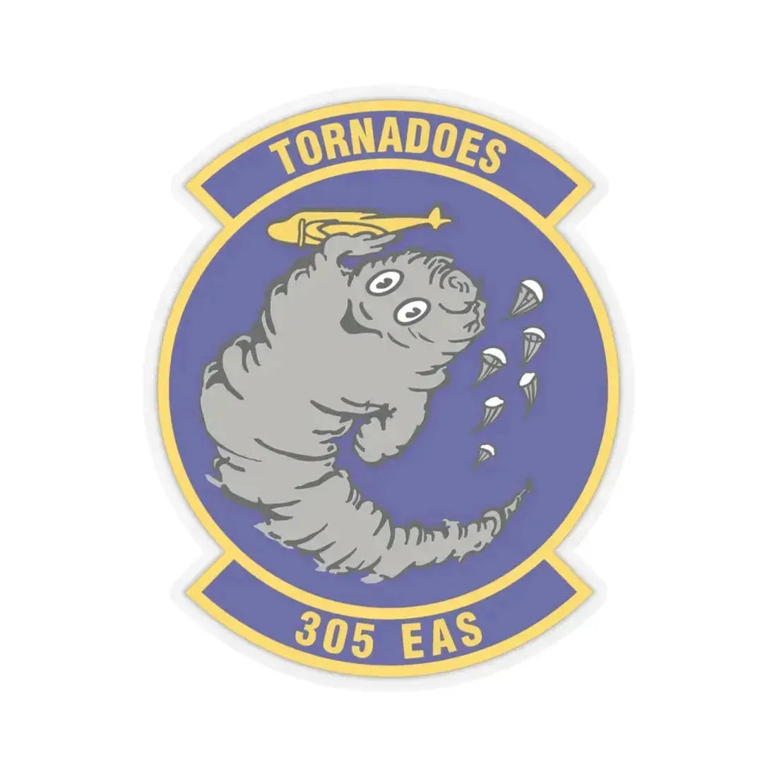 305th Expeditionary Airlift Squadron (U.S. Air Force) STICKER Vinyl Kiss-Cut Decal 4 Inch Transparent - The Sticker Space