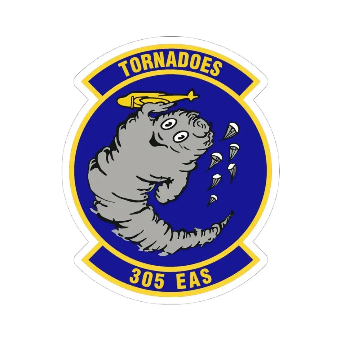 305th Expeditionary Airlift Squadron (U.S. Air Force) STICKER Vinyl Kiss-Cut Decal 4 Inch White - The Sticker Space