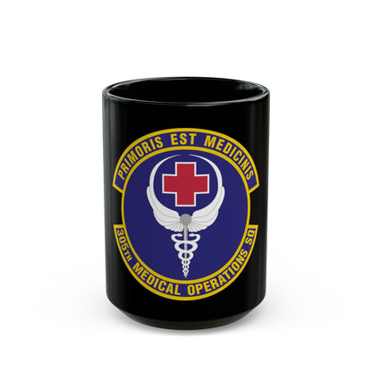 305th Medical Operations Squadron (U.S. Air Force) Black Coffee Mug-15oz-The Sticker Space