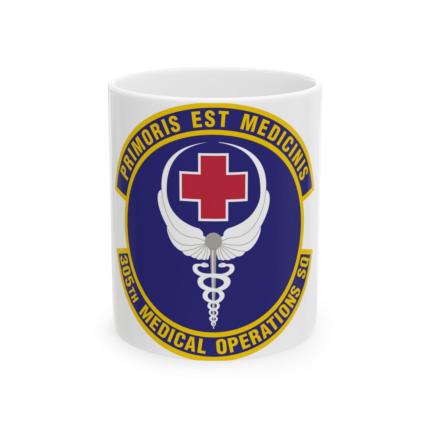 305th Medical Operations Squadron (U.S. Air Force) White Coffee Mug-11oz-The Sticker Space