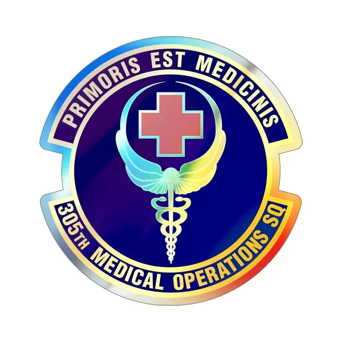 305th Medical Operations Squadron (U.S. Air Force) Holographic STICKER Die-Cut Vinyl Decal - The Sticker Space