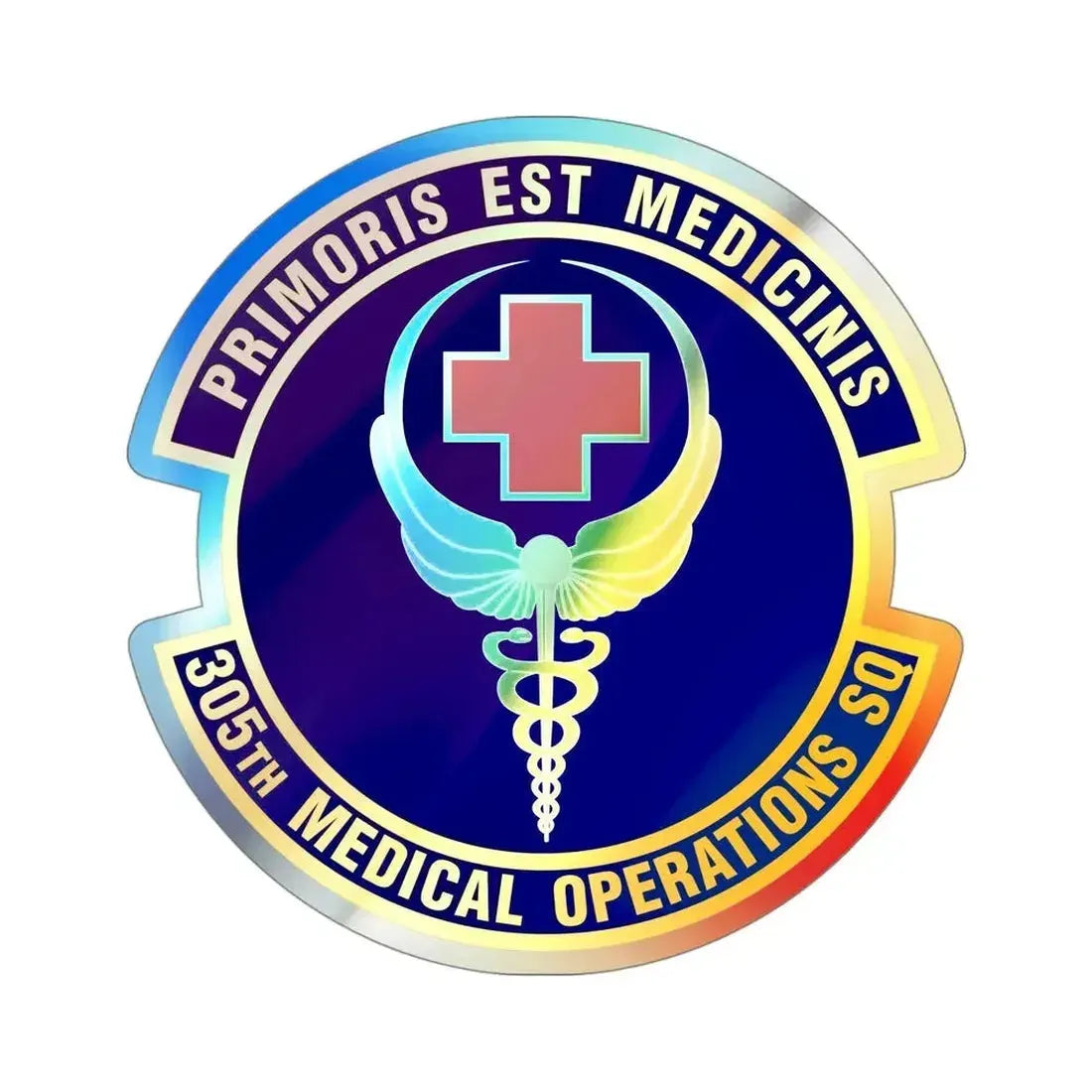 305th Medical Operations Squadron (U.S. Air Force) Holographic STICKER Die-Cut Vinyl Decal - The Sticker Space
