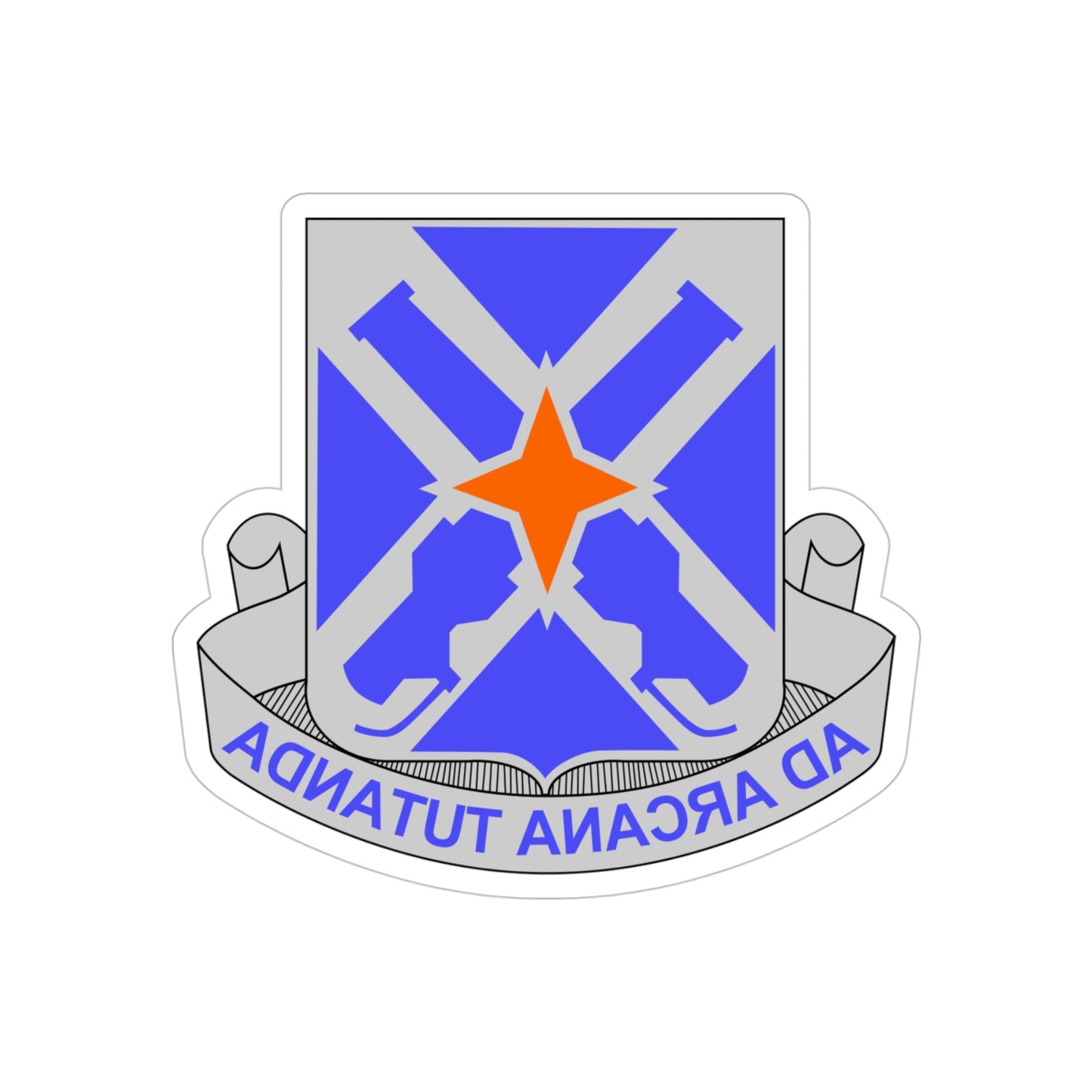 305th Military Intelligence Battalion (U.S. Army) REVERSE PRINT Transparent STICKER-4" × 4"-The Sticker Space