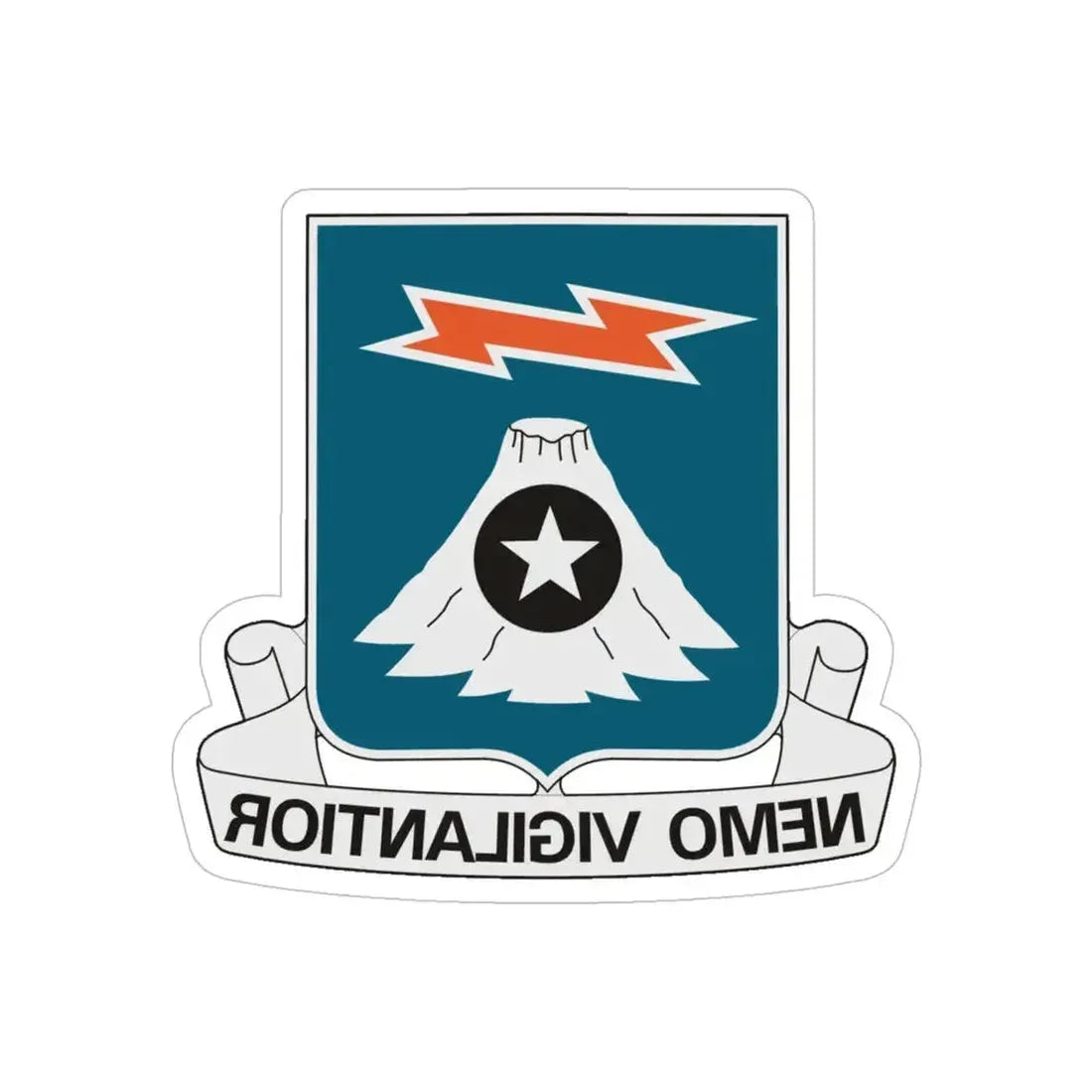 306 Military Intelligence Battalion (U.S. Army) REVERSE PRINT Transparent Die-Cut STICKER 5 Inch Die-Cut Transparent - The Sticker Space