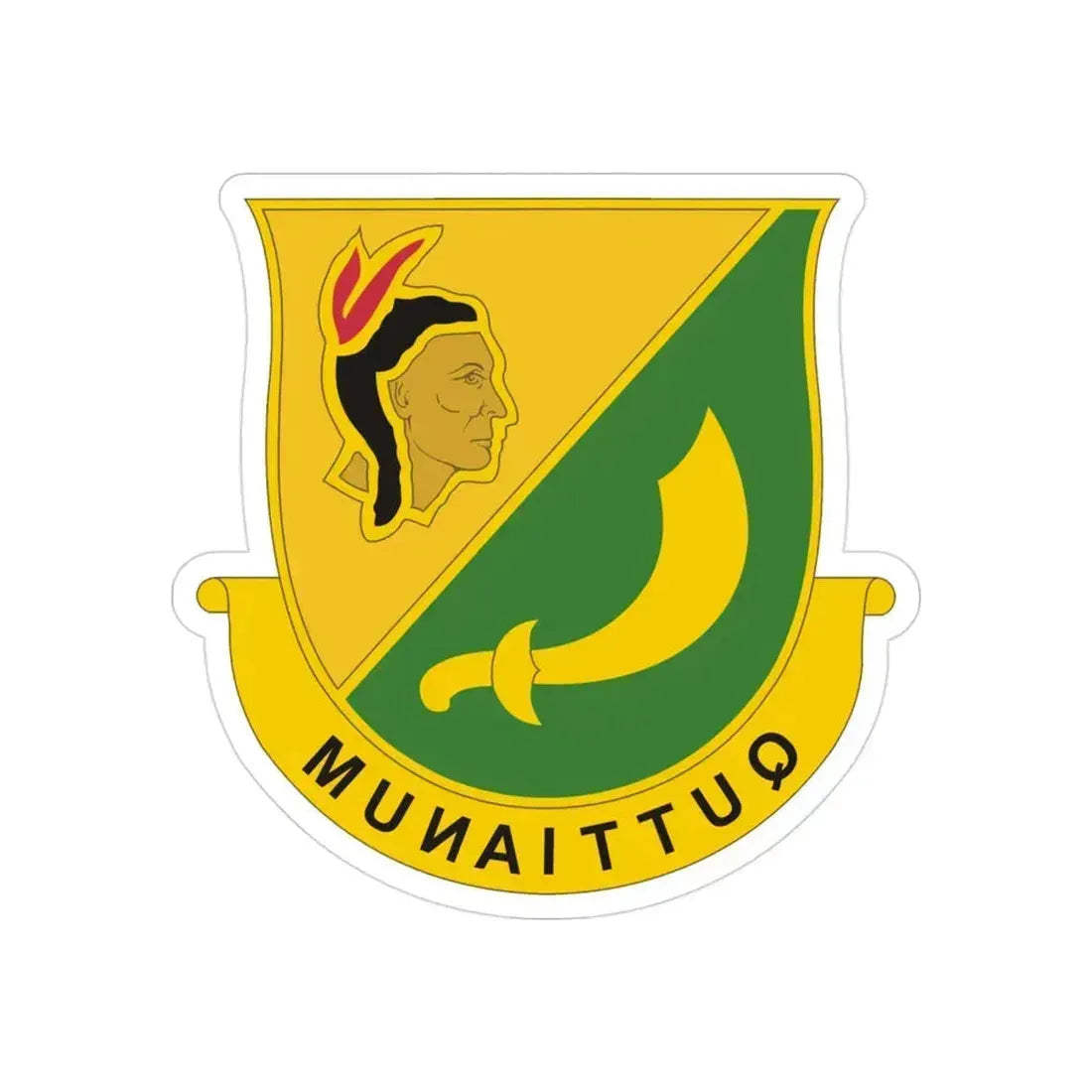 306 Military Police Battalion (U.S. Army) REVERSE PRINT Transparent Die-Cut STICKER 3 Inch Die-Cut Transparent - The Sticker Space