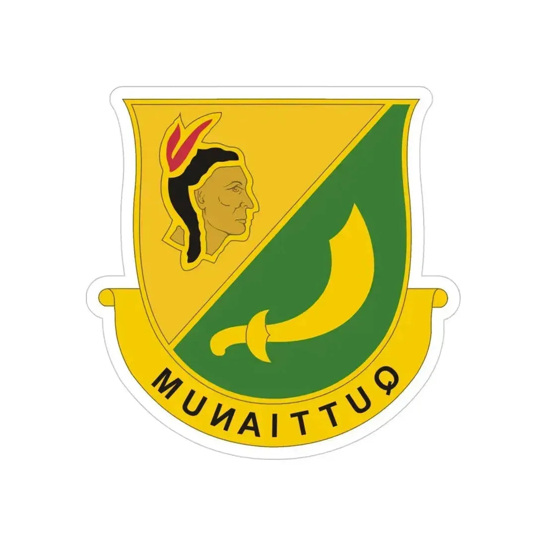 306 Military Police Battalion (U.S. Army) REVERSE PRINT Transparent Die-Cut STICKER 4 Inch Die-Cut Transparent - The Sticker Space